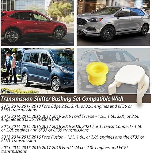 Miniatura 2 de Juego de bujes de cambio de transmisión KV6Z7K340A y DG9Z7S004A - Para buje de enlace de palanca de cambios Ford y tapa de cable de cambio - Para