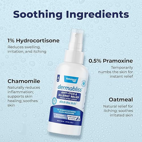 Miniatura 8 de Vetnique Labs Dermabliss - Aerosol antipicazón y alivio de alergias para perros (4 onzas) y Glandex para la glándula anal, golosinas masticables