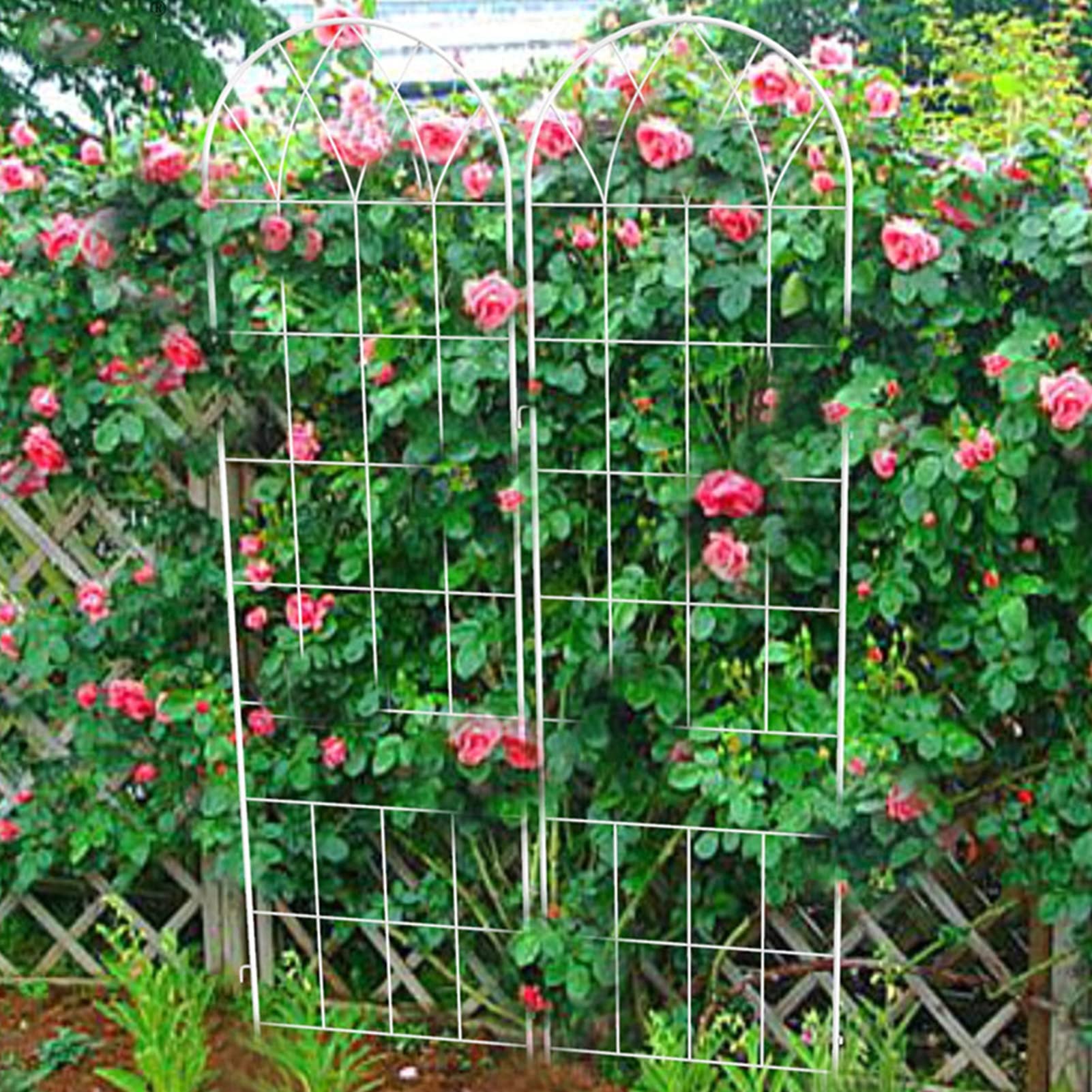 2,1 M Garten-Obelisk Rankgitter Aus Stahl - Für Kletterpflanzen Wie Rosen & Clematis