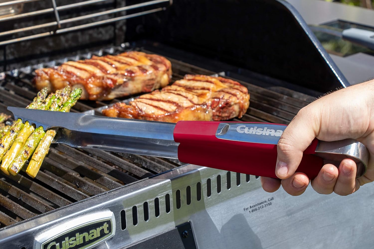 Cuisinart CGS-233NA 3-Piece Grilling Tool Set, Navy : Everything Else
