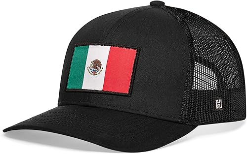 Miniatura 2 de HAKA Country Flags - Gorra de camionero para hombres y mujeres, gorra de béisbol ajustable, gorra de golf con cierre a presión, color negro