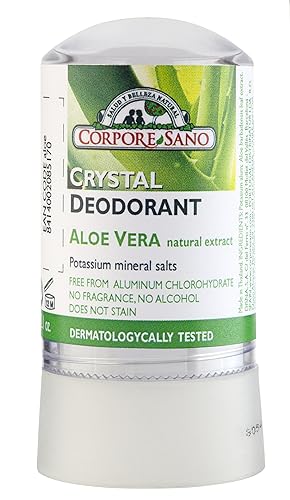 Miniatura 1 de Corpore Sano Desodorante de cristal mineral aloe vera, sin parabenos, cloruro de aluminio, alérgenos, perfumes, 2.1 onzas