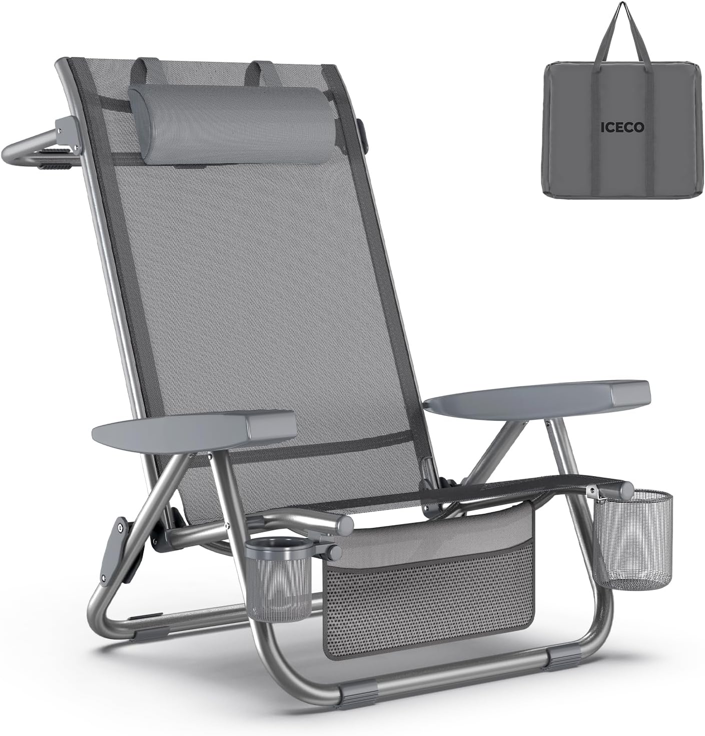 Big Jumbo 500 lbs XL Aluminum Heavy Duty Beach Chair for