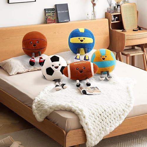 Miniatura 7 de Almohada deportiva de fútbol, almohada deportiva suave, bonita decoración de fútbol, regalos de fútbol para cumpleaños, Navidad (fútbol)