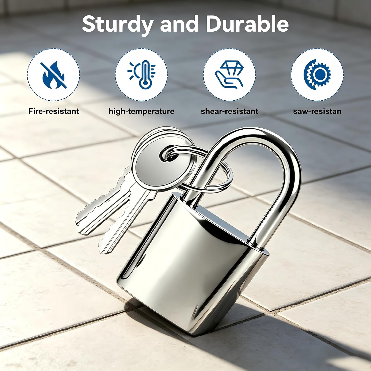 2 Pcs Small Locker Lock with 3 Keys Alike, Silver Lock Keyed Padlock, Luggage Padlocks for Travel Bags, Securing Luggage, Toolbox, Gym Locker - 32mm(1.25in)
