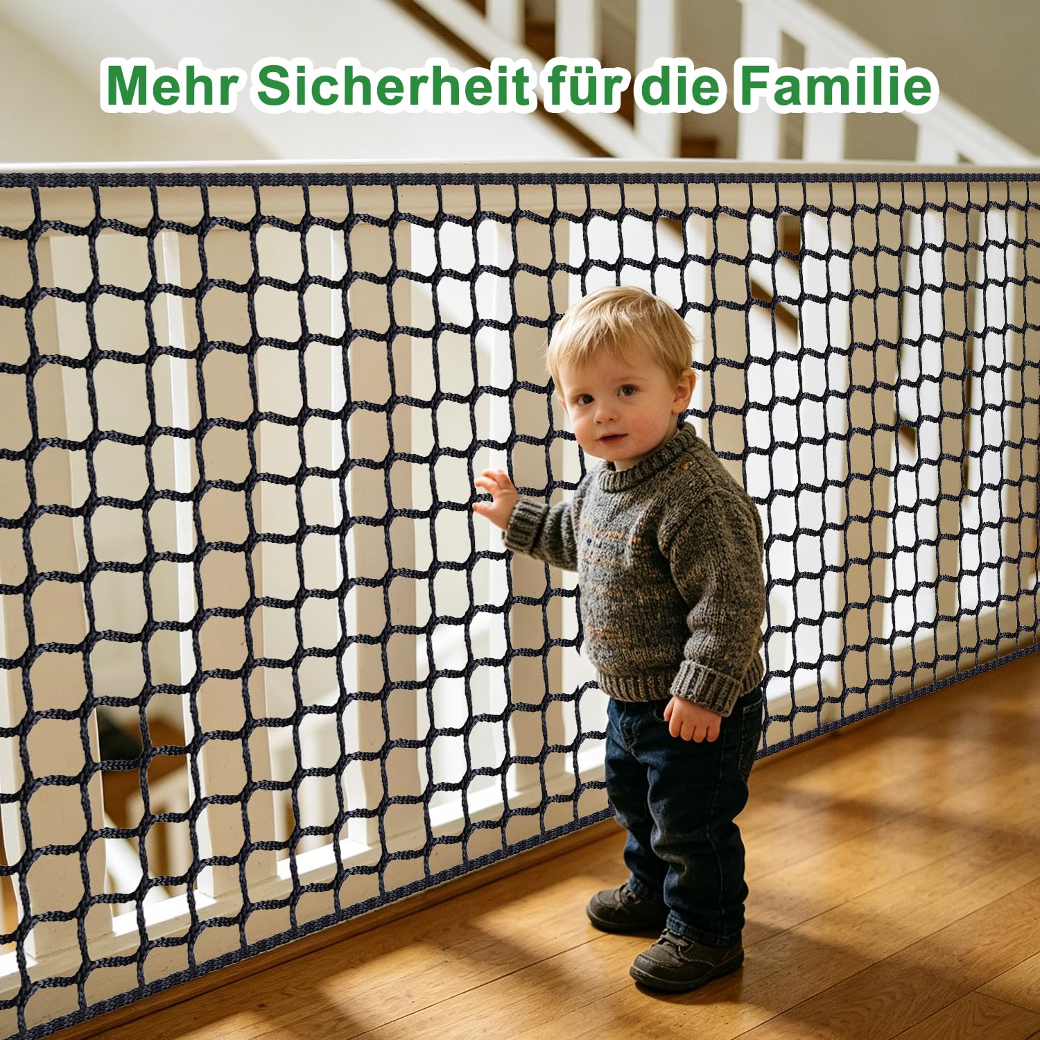 Schutznetze Kinder Sicherheitsnetz Rausfallschutz Hochbett Net 1.5x2 | Universal Balkon Schutz Kinder Schutznetz Polyester Knotenlo Fur Haustier Katzennetz Balkone Terrassen TreppeGeländer