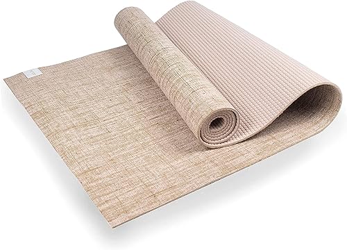 Miniatura 11 de Myga Esterilla de yoga de yute – Esterilla de ejercicio vegana de alto rendimiento – Esterilla de yoga biodegradable ecológica con respaldo de PVC –