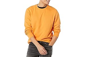 Yellow Hanes Men's Crewneck Sweatshirt: Comfort and Style United