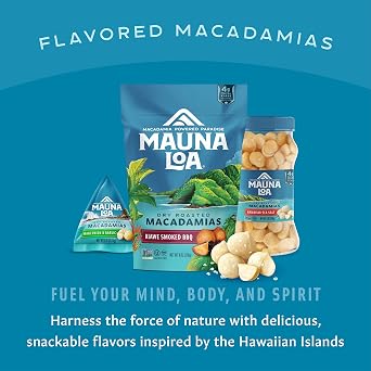 Mauna Loa Milk Chocolate Covered Macadamia Nuts, 24 Pack of 0.6 oz Mini Pouches, Gluten Free, Sweet Hawaiian Snack