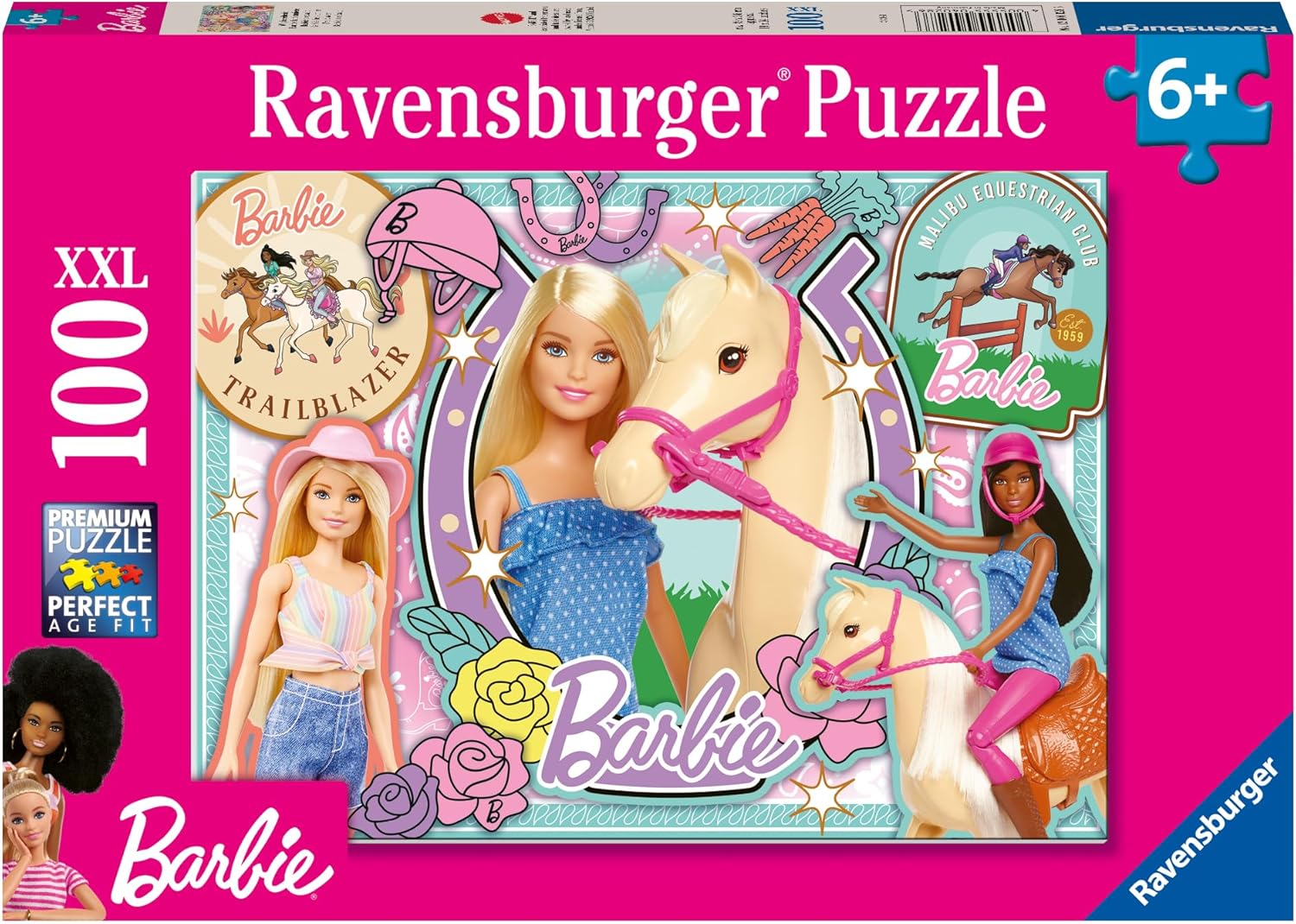 Ravensburger - Puzzles XXL Barbie | Puzzle 6 Years or Over | Gift Child 6 Years or Over 100 Pieces | Kids Puzzles 36 X 49 Cm | Ravensburger Puzzle