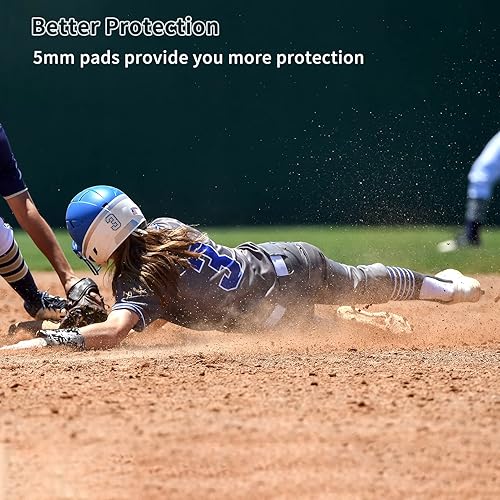 Miniatura 4 de Youper Pantalones cortos deslizantes de softbol de compresión clásicos para niñas jóvenes, deslizadores de sóftbol acolchados