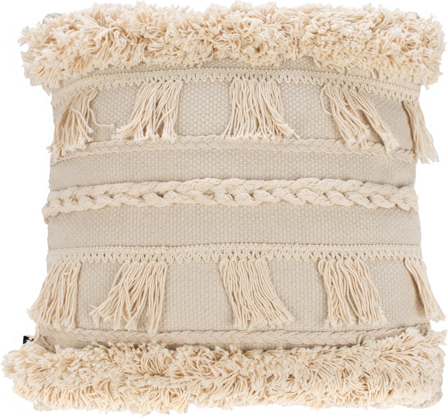 SAFAVIEH Home Collection Loli Beige (16" x 16") Pillow