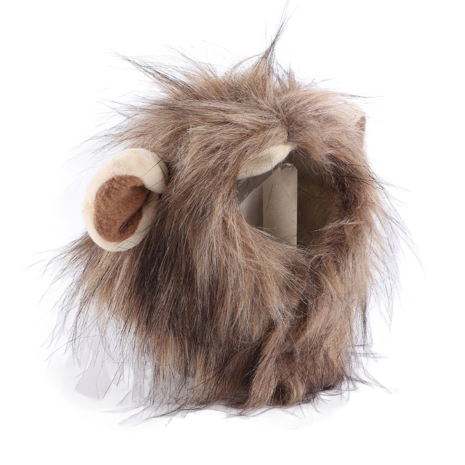 Leftwei Lion Mane Wig for Cat, Strap On Pet Costume with Soft Furry, Funny Headwear for Small Dogs and Cats (Cat Lion Hood Small)