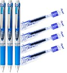EnerGel Retractable Gel Roller (0.7mm) Black Pen and Refill Set