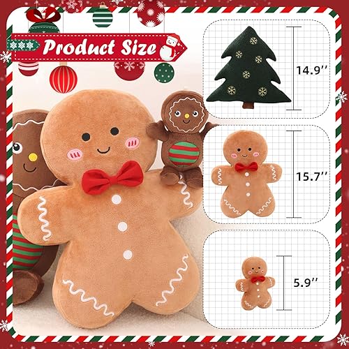 Miniatura 6 de Almohada de árbol de Navidad, bonita almohada para abrazar con forma de árbol, almohadas decorativas de Navidad, almohada de felpa para decoración