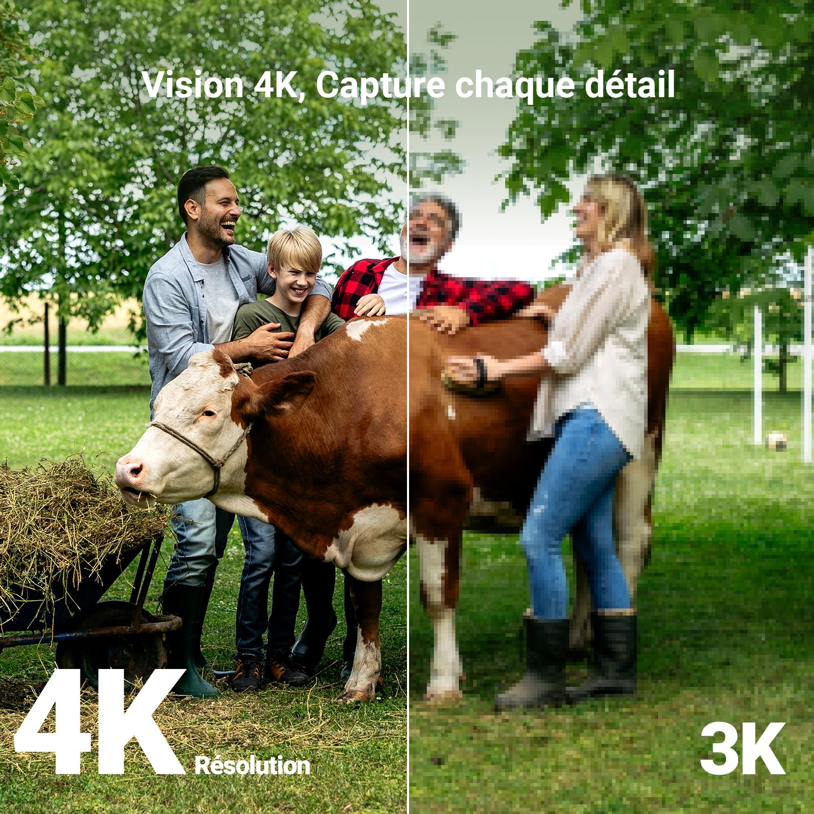 EZVIZ 4G LTE 4K Camera Surveillance WiFi exterieure sans Fil avec Panneau Solaire, 4G/Wi-FI basc.Auto, Mode AOV, Détection 20+ Formes d'animaux, Humaine/véhicule, 360° PTZ, EB8 Pro 4G 8MP Kit