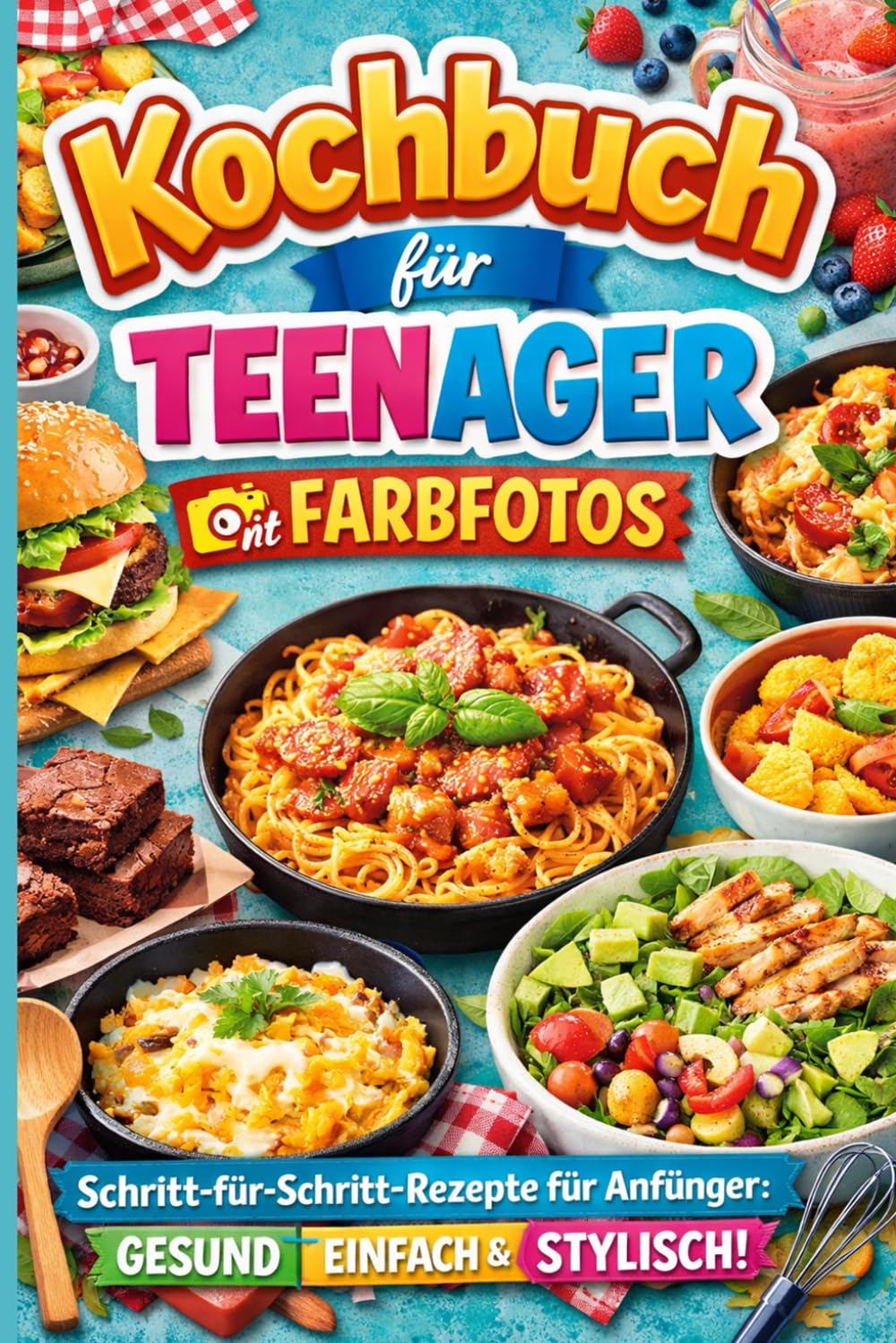 Kochbuch für Teenager – mit Farbfotos: Schritt-für-Schritt-Rezepte für Anfänger: gesund, einfach & stylisch