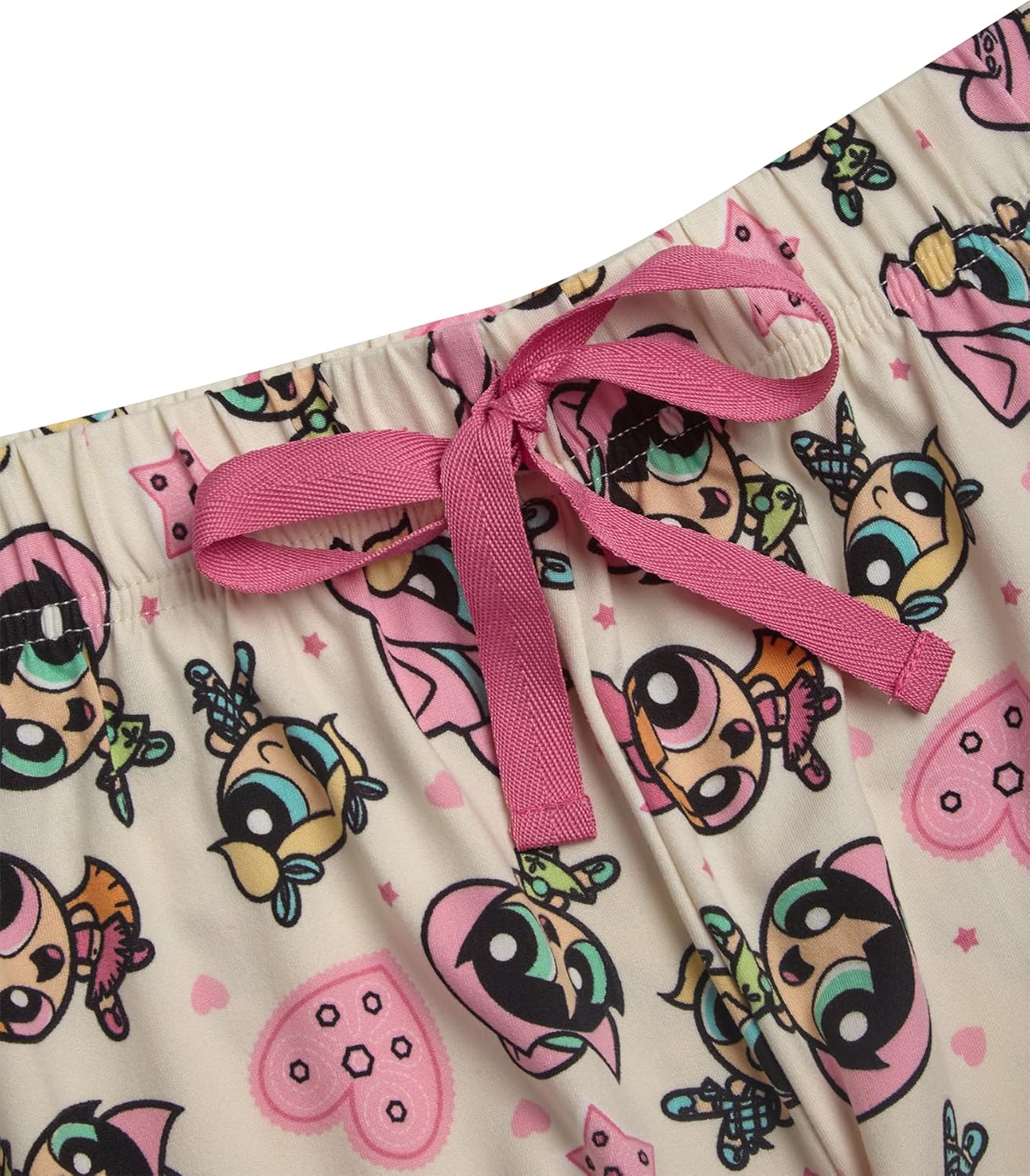 COCO BRANDS Womens Pajama Sets - 2 Piece Powerpuff Girls Soft Stretch Button Down Sleep Shirt and Pajama Shorts (Sizes: S-XL) - Image 5