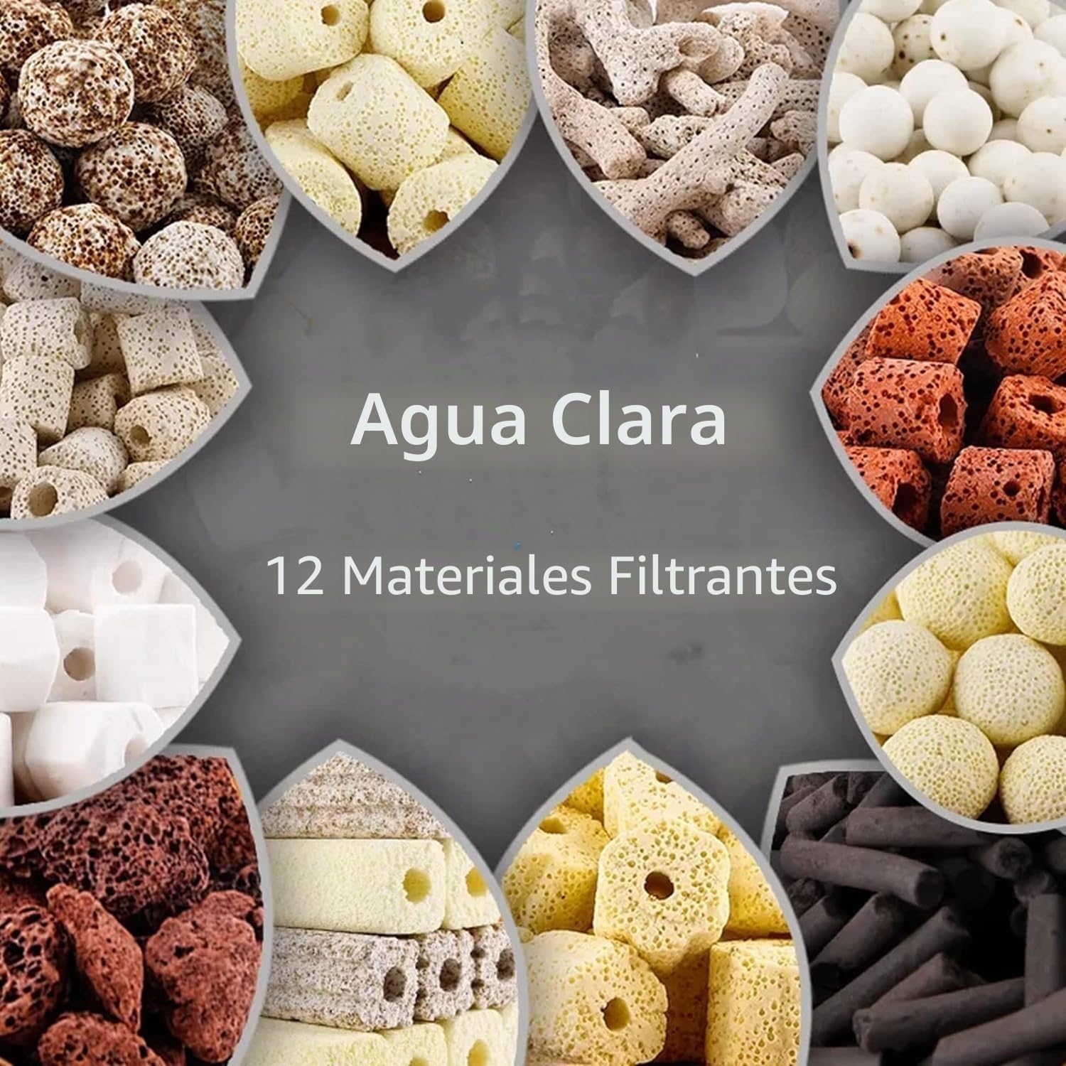 Aquariumfiltermedien Zubehör für Aquariumfilter Keramikringe Biologische Filtermedium Keramikringe Biochemischer Poröser Filte 1600g