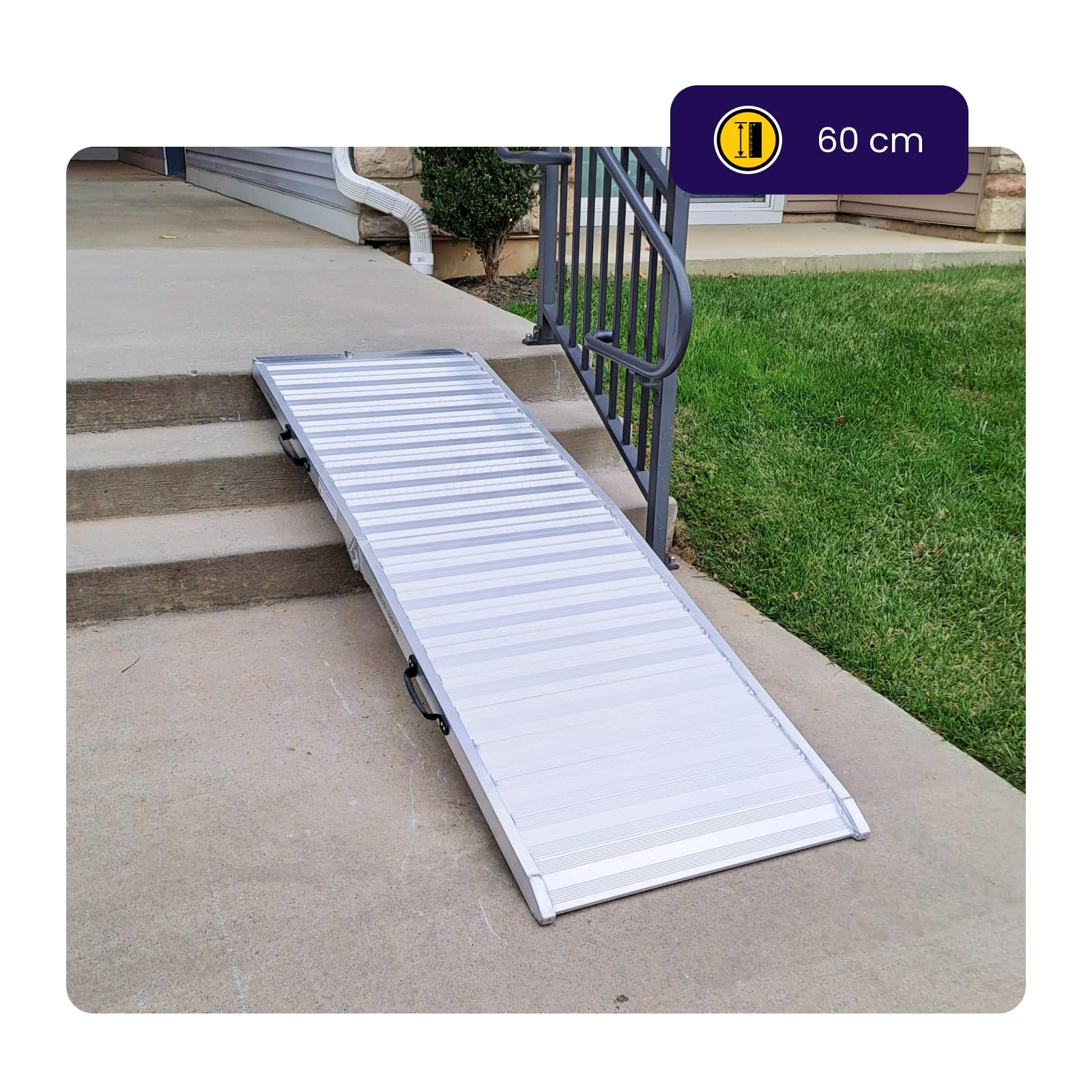 Rampa de Carga 400kg Moto Rigida Robusta Plegable Plataforma 225cm Silla de Ruedas Aluminio Superficie Ultra Antideslizante Transporte Eventos Estuche de Vuelo HR225