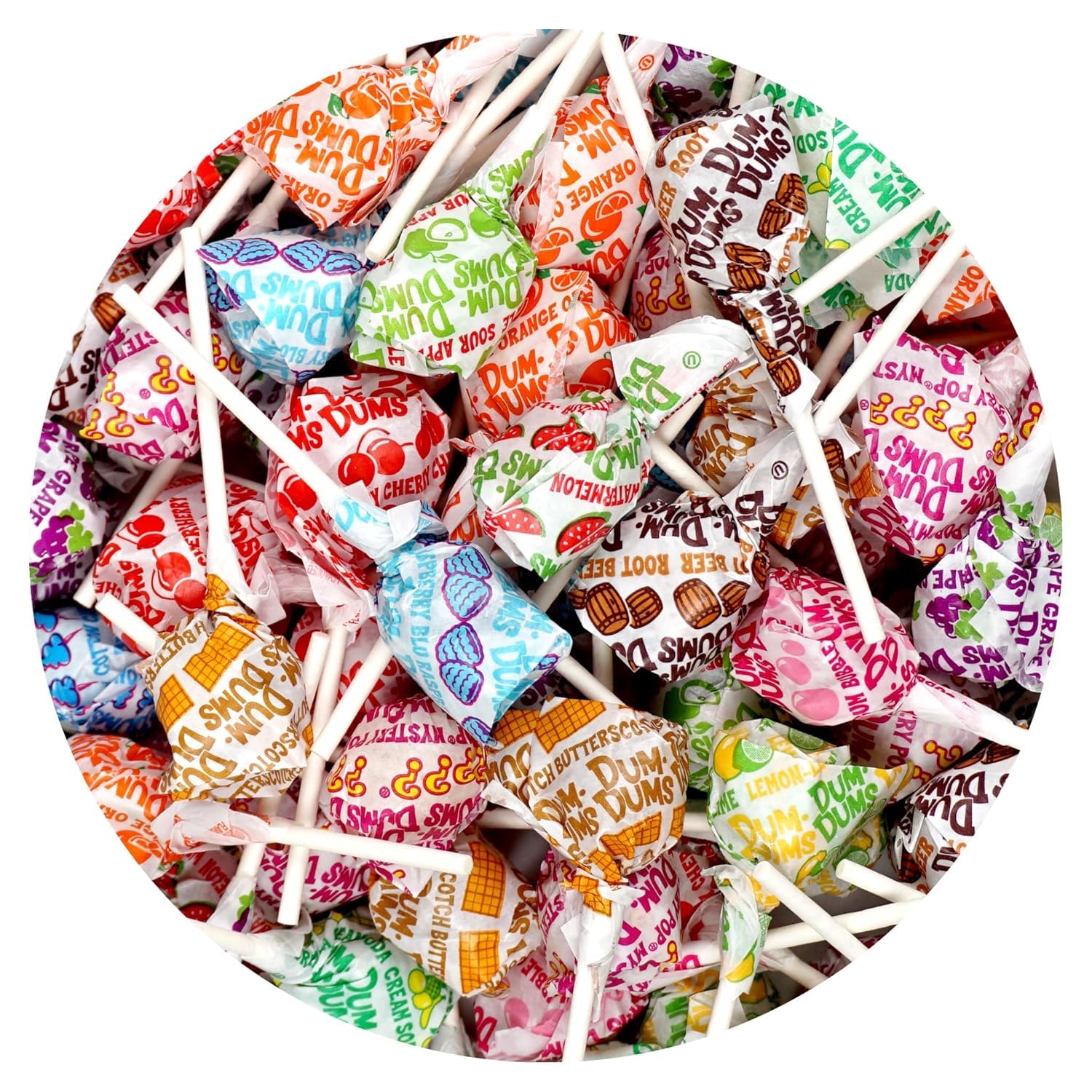 ORIGINAL (1 Pound) Mix Lollipops Bulk Bag, Suckers Hard Candy, Gluten Free Candies, Assorted Flavors, Individually Wrapped Lollipops for Any Occasion! BY MAJUU CONNECT Brand