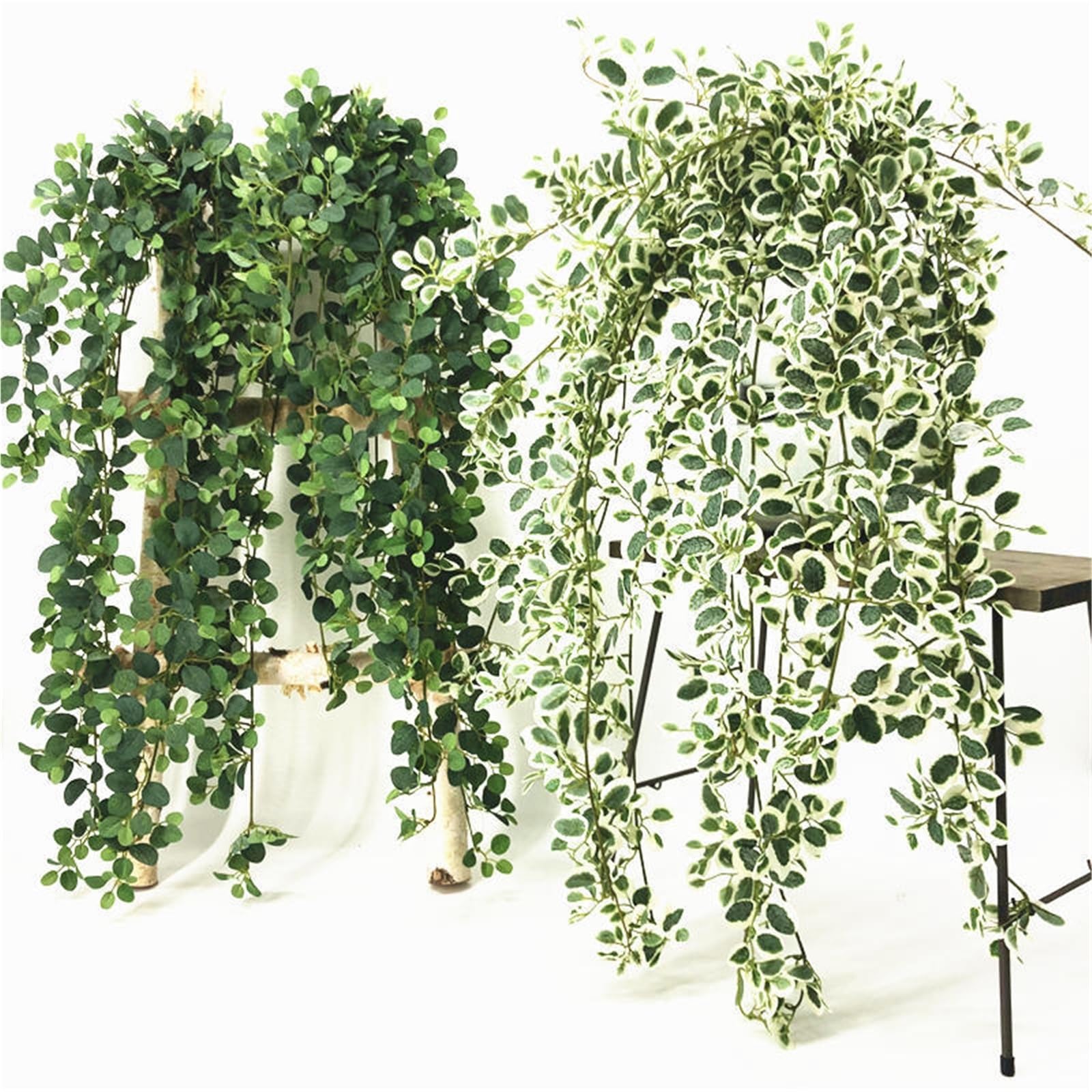 Vite artificiale con foglie 1 pz 80 cm Mini Piante Verdi Artificiali Appese Foglie di Edera Foglia Rosa Vite Appesa Fai da Te Casa Giardino Parete Festa Decorazione Nozze(Color1)