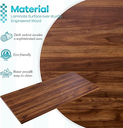 Miniatura 121 de Kaboon Mesa universal de 45.67 x 23.62 pulgadas, escritorio sólido de una pieza, encimera de melamina reversible, escritorios dobles, escritorio en