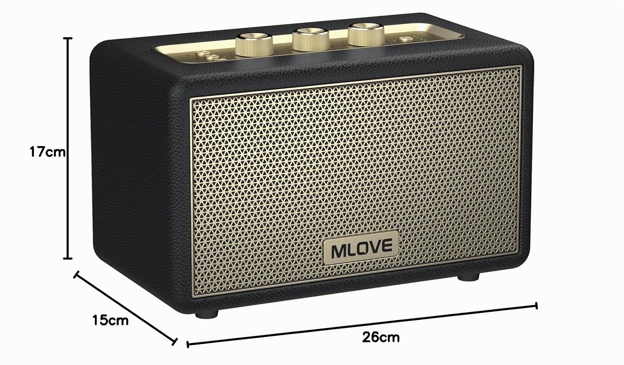MLOVE Altavoz Bluetooth portátil A200 con entrada auxiliar, ranura micro SD, puerto USB, subwoofer potente, acoplamiento TWS, batería larga y 80 W
