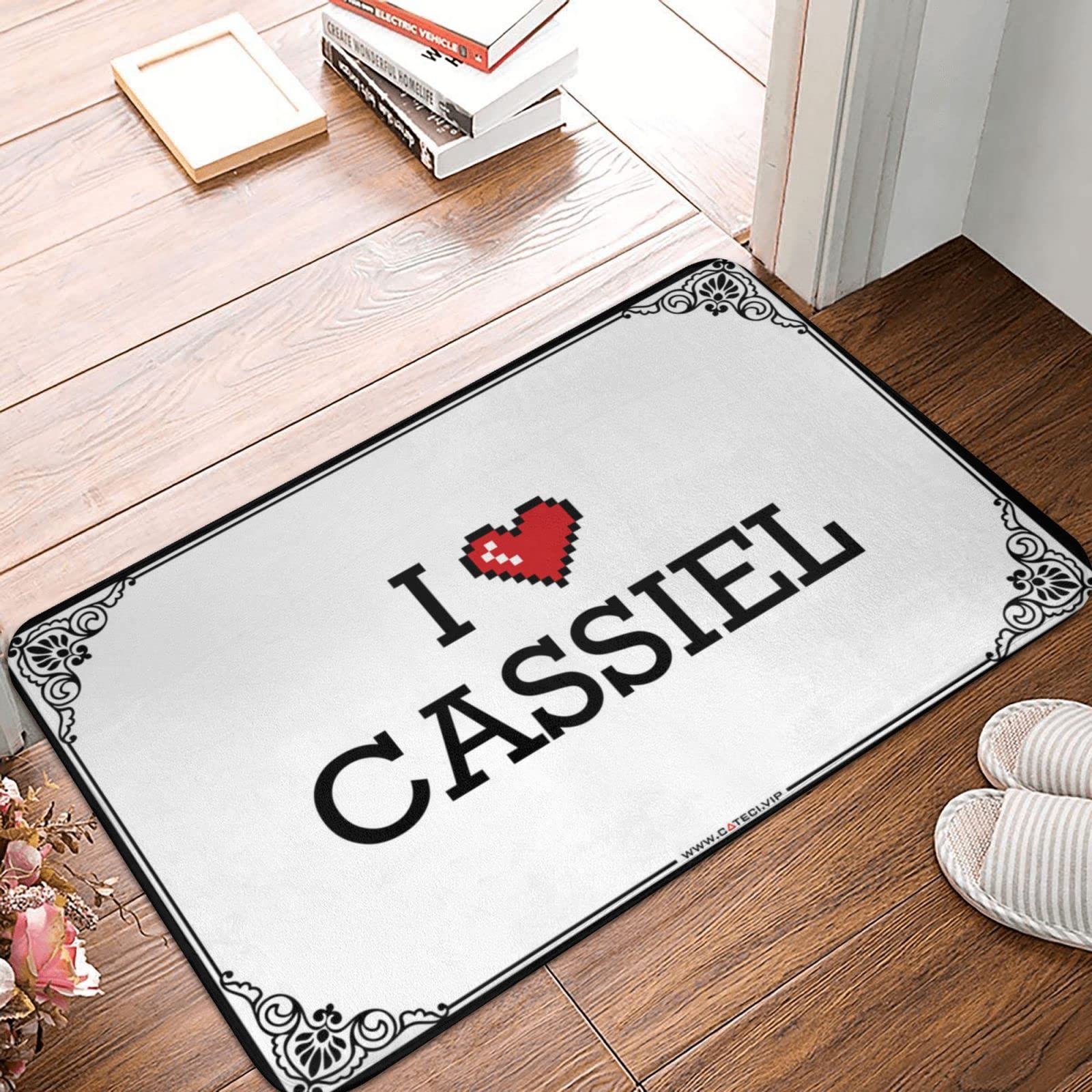 Paillasson d'entrée intéressant inscription Cassiel tapis sol