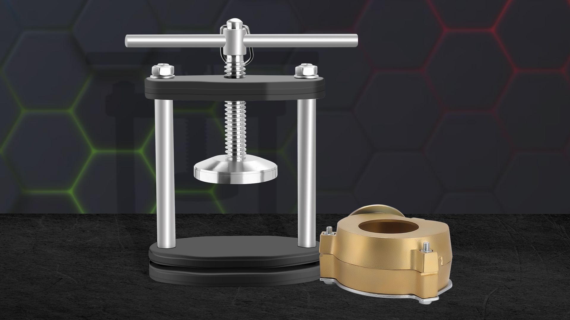 Image of Denture Flask Compress - Dental Lab Press with Copper Denture Flask