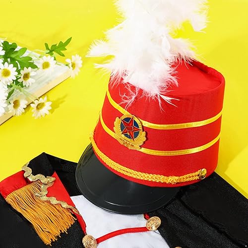 Miniatura 6 de Disfraz de maestro de ceremonias de circo rojo para niños y niñas, disfraz victoriano de tambor, chaqueta militar