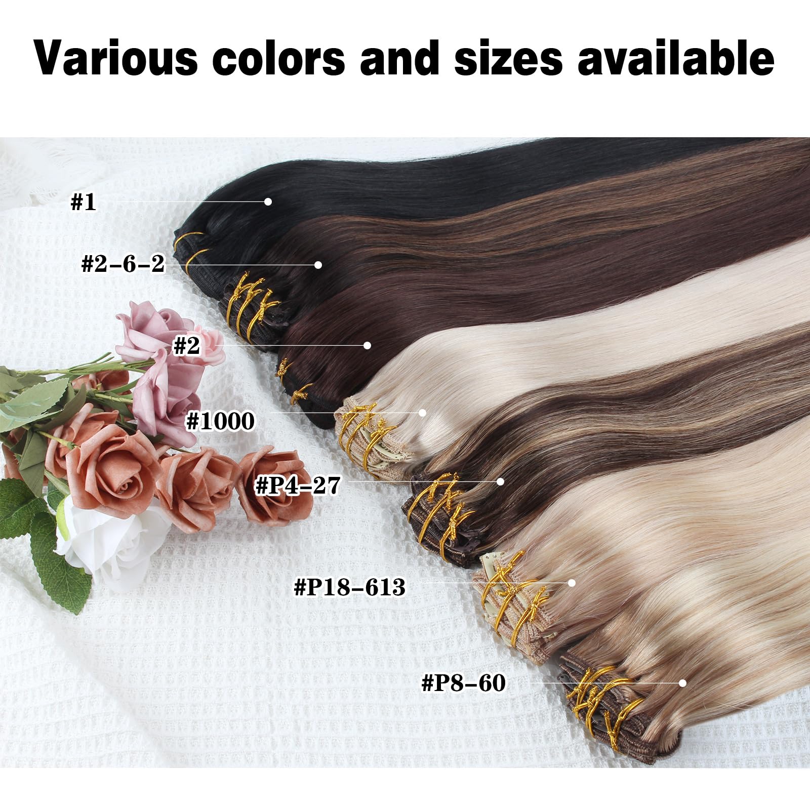 ABH AMAZINGBEAUTY HAIR Clip in Extensions aus Echtem Menschenhaar Gerade Tiefschwarz Clip in Extensions Echthaar Dick Clip in Extensions Gefärbt Remy Echthaar #1 8 Stück 120g 55cm | Doppelt genäht, Tiefschwarz, Remy-Echthaar, seidig glatt, nahtlose Mischu