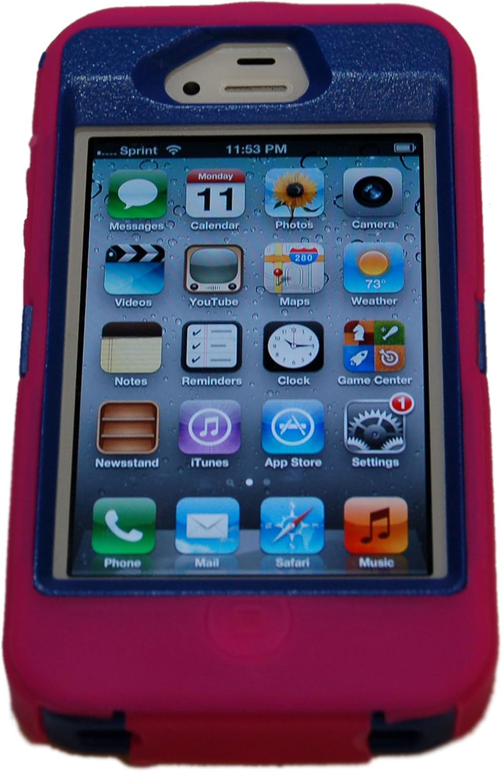 Ultimate Defender Case for Iphone 4 4s, Bonus Cube Charger