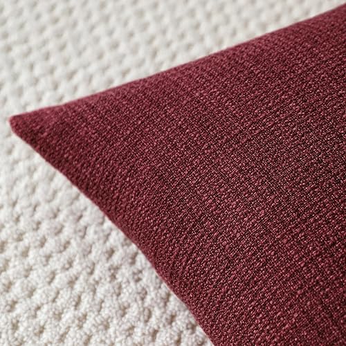 Miniatura 3 de OTOSTAR Juego de 2 fundas de almohada cuadradas decorativas de lino de 22 x 22 pulgadas para decoración del hogar, sofá, dormitorio, automóvil,