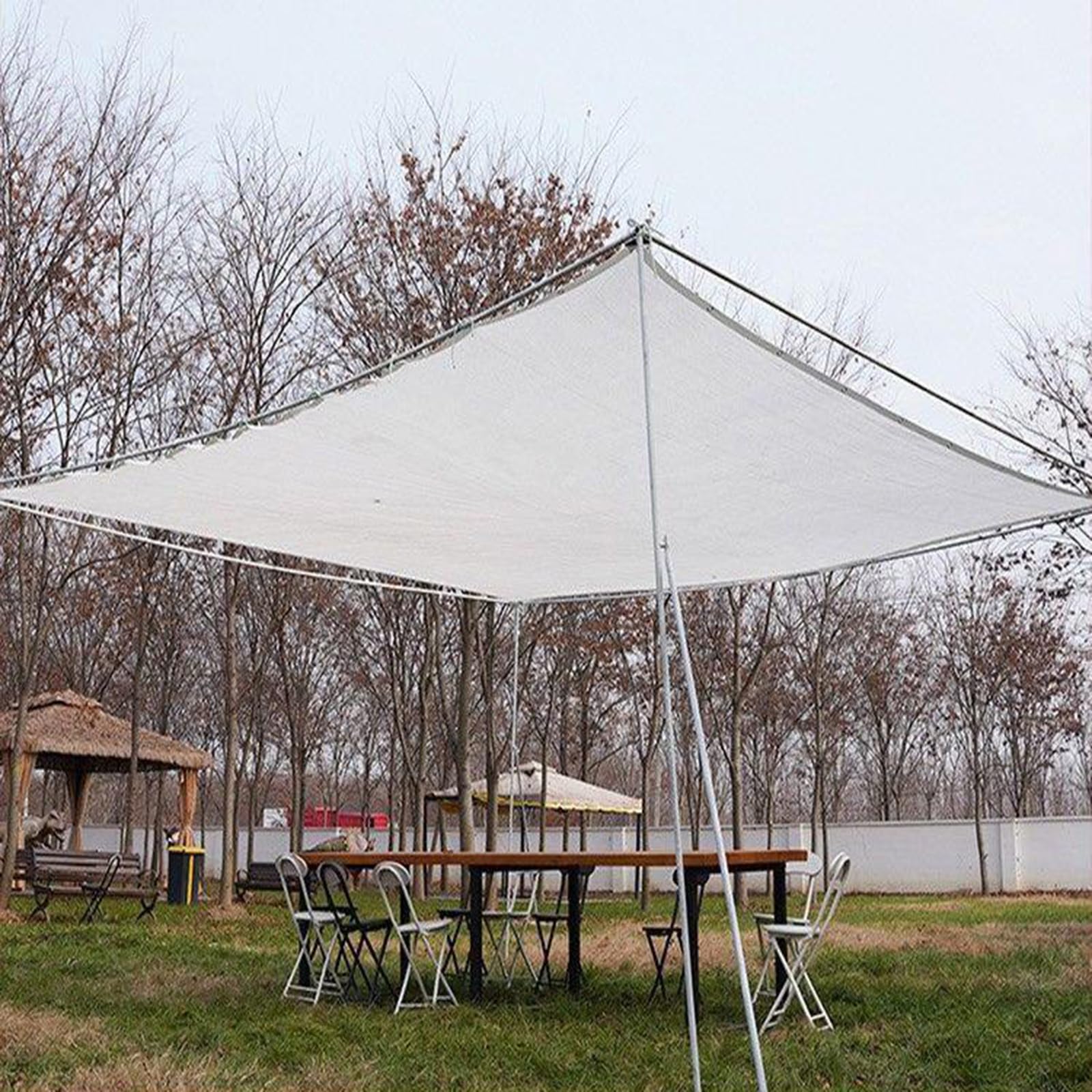 Panno 55% e con occhielli per esterni, per veranda e serre da cortile, permeabile all'acqua e all'aria (3 x 6 m)