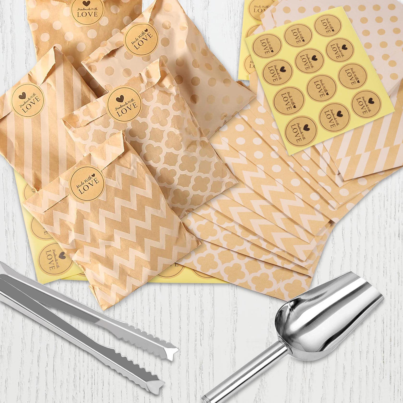 Sacchetti regalo di medie dimensioni con carta velina, 12 pezzi, 22,9 cm, sacchetti regalo in carta bianca con manici, per shopping, feste, matrimoni, baby shower, vacanze (12