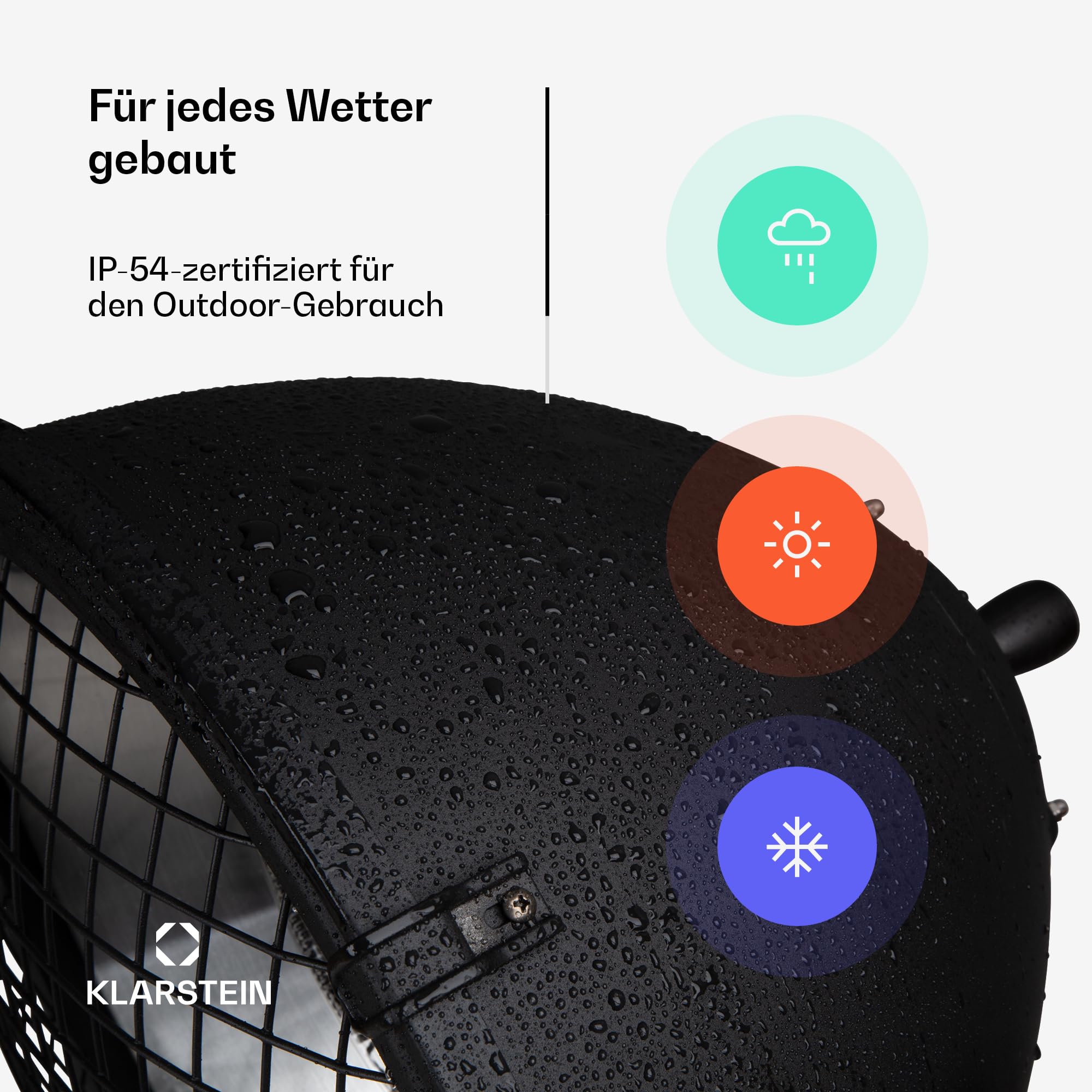 blumfeldt Heatspot Terrassenheizstrahler - Infrarot Heizstrahler, Outdoor-Heizstrahler, Standheizstrahler mit 900, 1500 oder 2000 Watt, IR ComfortHeat, Carbon-Heizelemente, IP54, Außengebrauch,schwarz