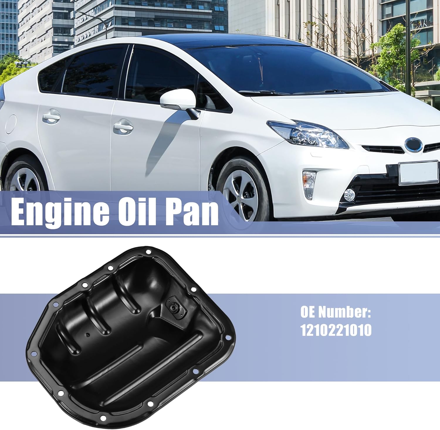 X AUTOHAUX Engine Oil Pan Replacement No.1210221010 for Scion XB 2004-2006 for Toyota Echo 2000-2005