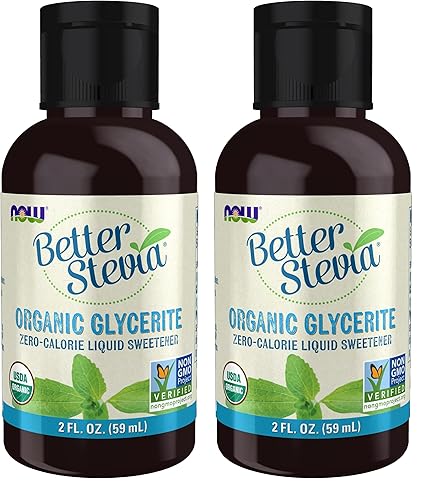 Miniatura 6 de NOW Foods Better Stevia Liquid glicerita edulcorante líquido cero calorías bajo impacto glucémico certificado sin OMG 8 onzas