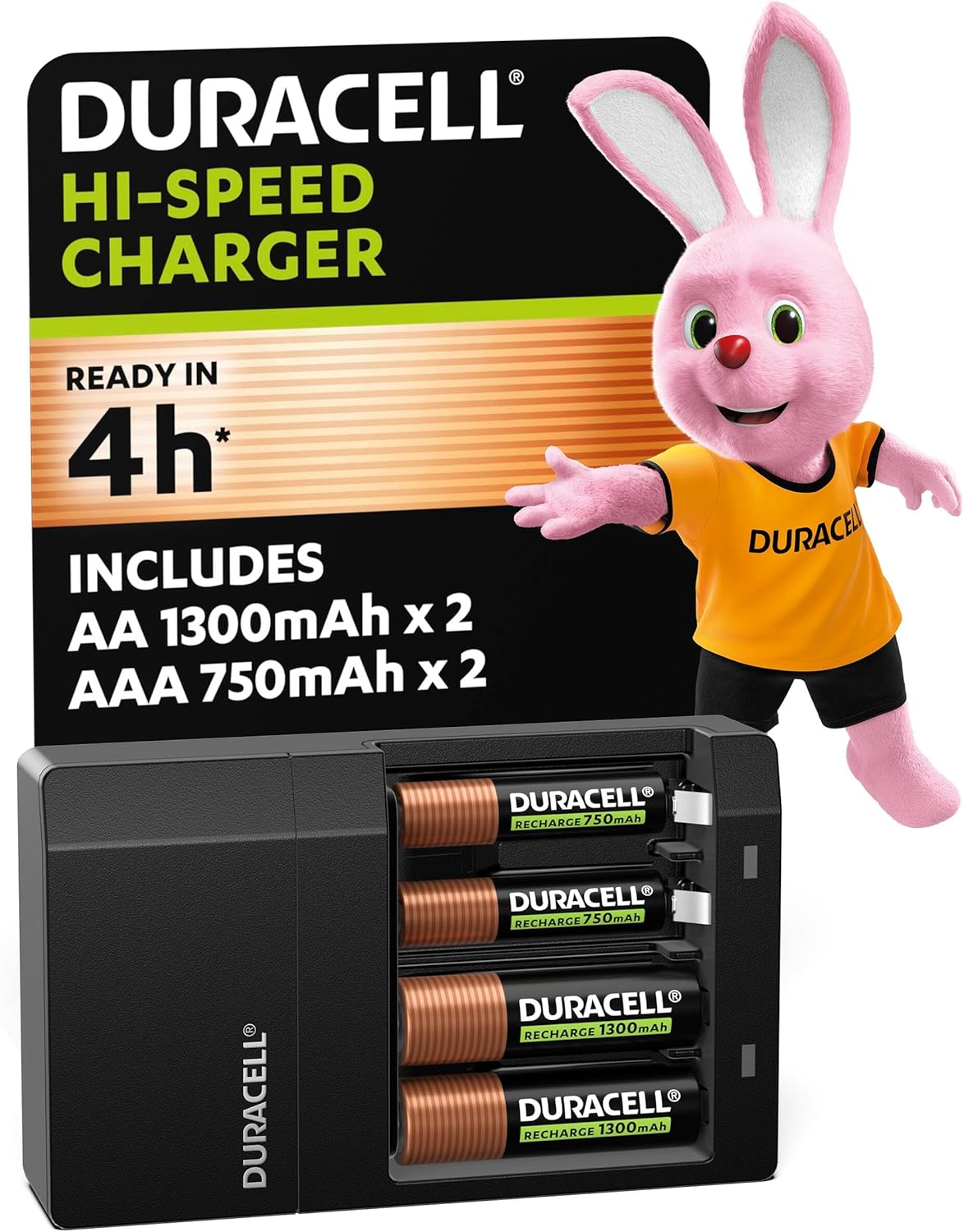 Duracell 4-urni polnilnik baterij za AA/AAA, 1 kos