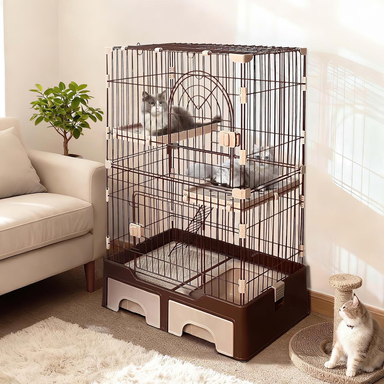 Amazon.co.jp: 猫 ケージ キャットケージ ペットケージ トイレ付き