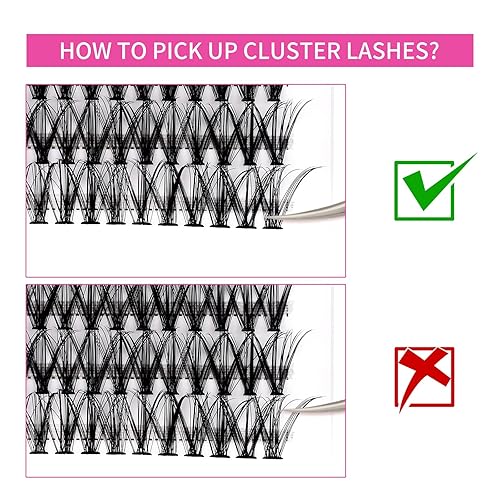 Vista 189 de FADLASH Kit de extensiones de pestañas individuales, racimos de pestañas individuales, pegamento y sellado, removedor de pegamento de pestañas