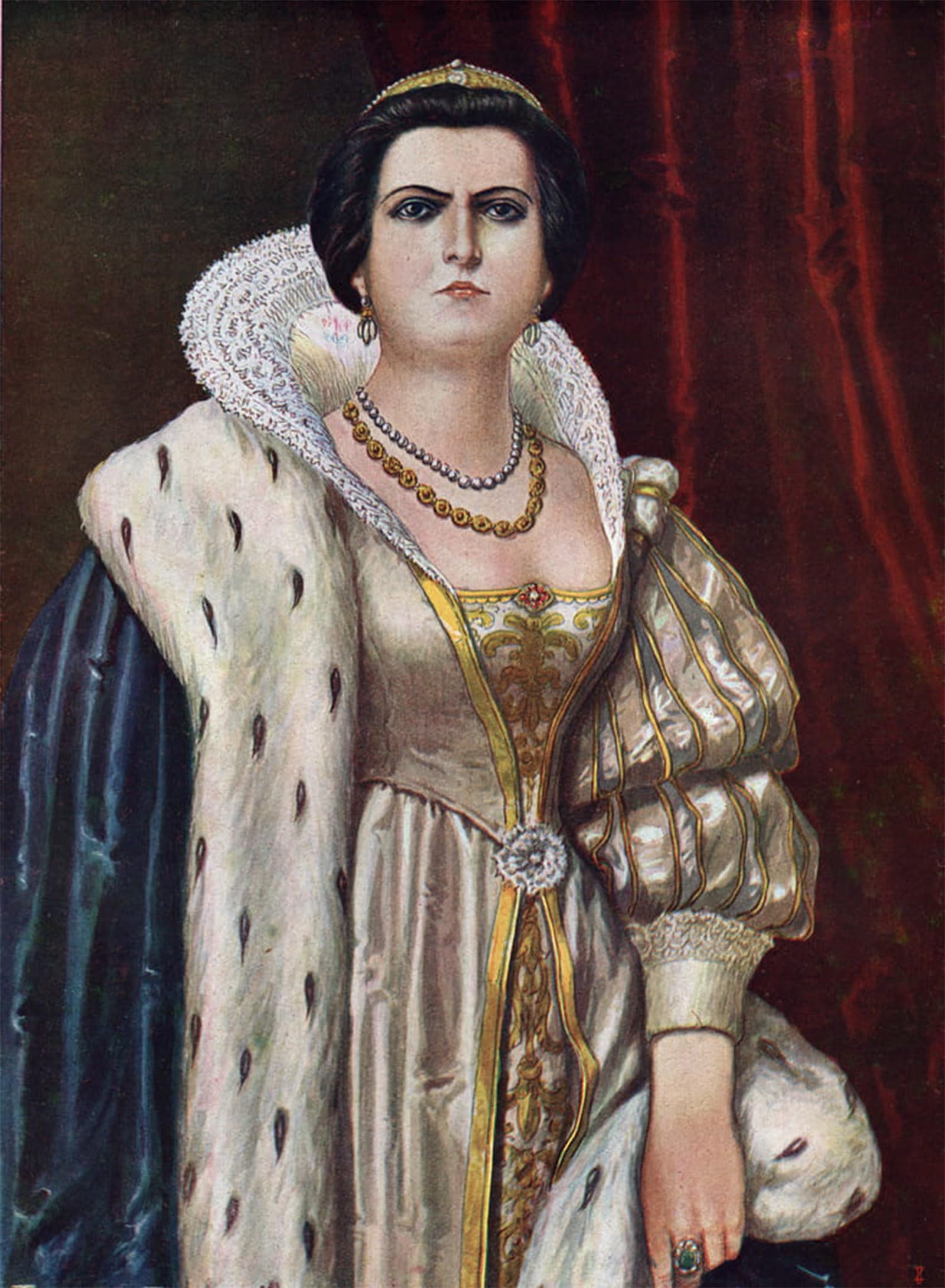 POSTERIIk Famous Print Pop Art Wall Art Graffiti Portrait of Lucrezia Borgia of Tancredi Scarpelli From Storia D'italia by Tancredi Scarpelli Art Prints for Home Decor 60x90cm