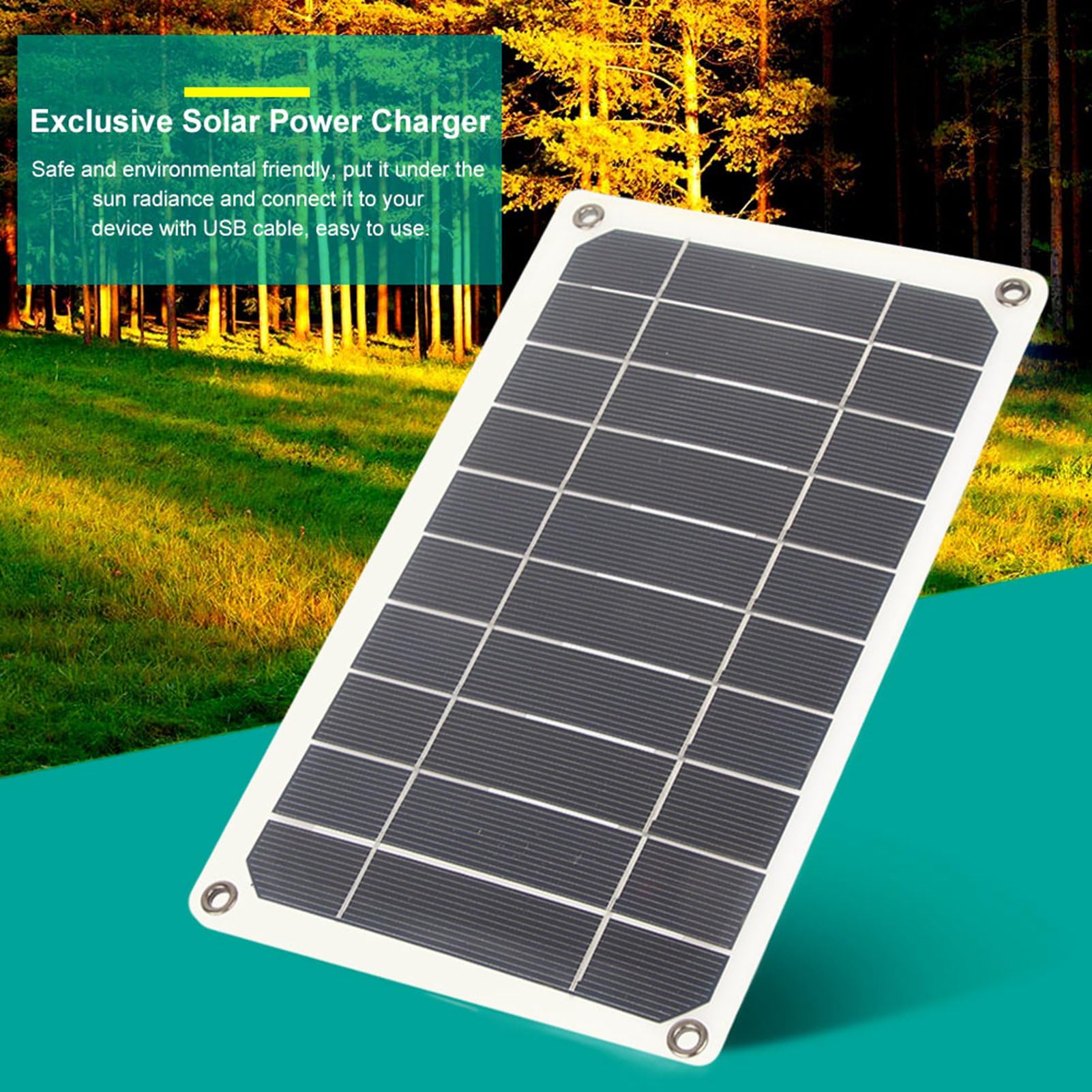 Leapiture Solar Panel Mobile Power Charger Outdoor Solar Power Panel Charger Foldable Solar Power Panel Charger with USB Output for Industrial