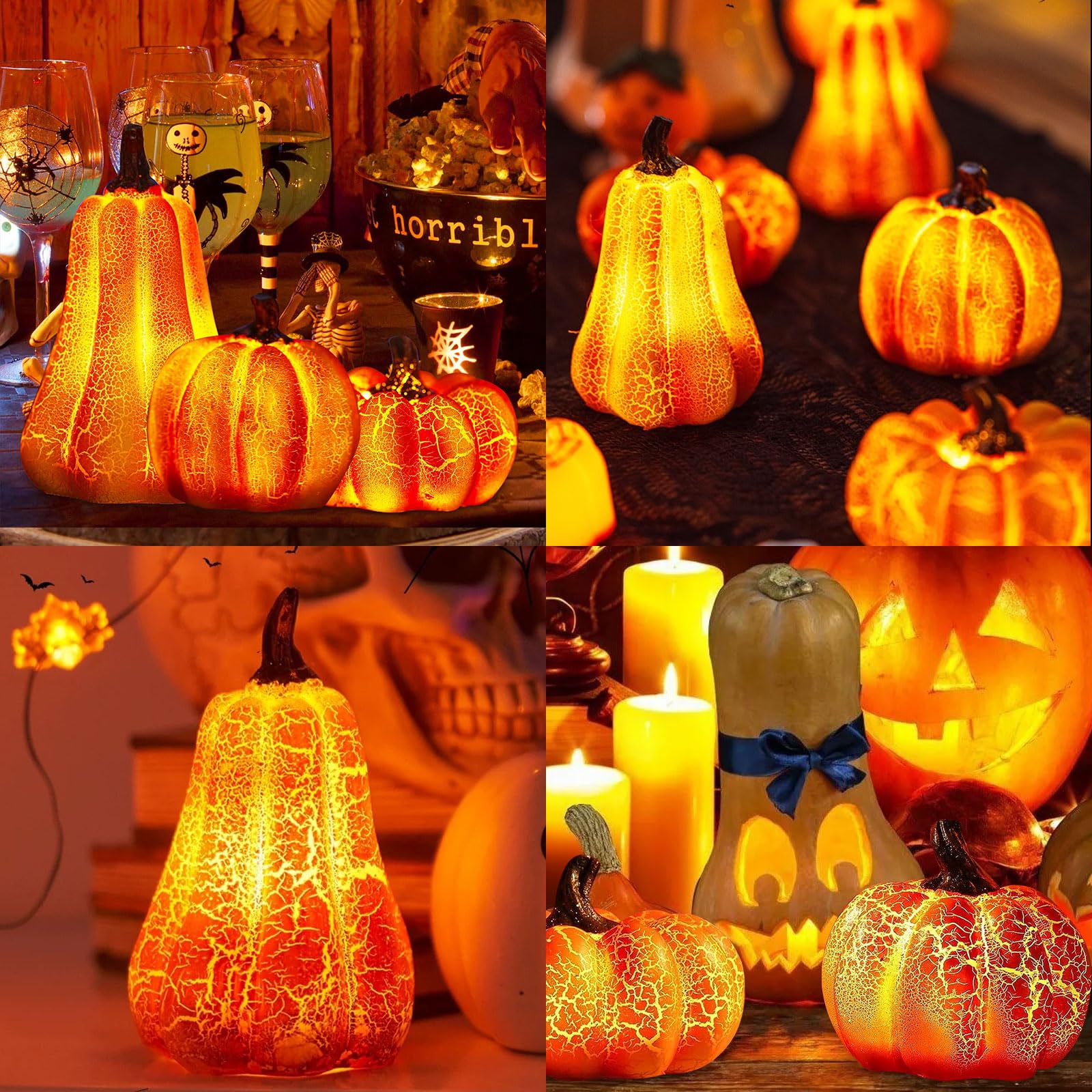 Halloween Décoration Citrouille, Papier Citrouille Suspendu Guirlande