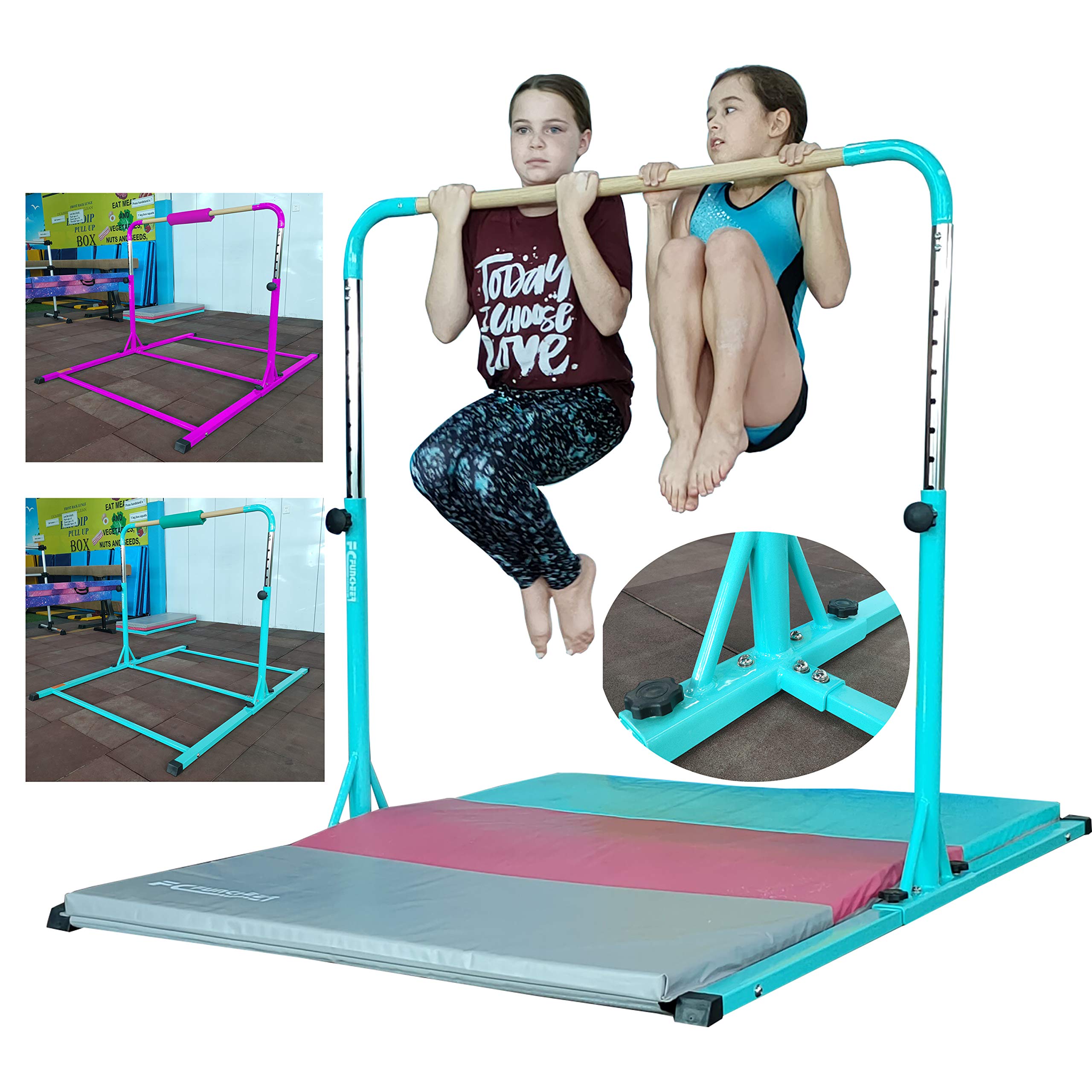 Buy FC FUNCHEER Expandable Gymnastics kip bar with Fiberglass Cross bar & 304 Stainless