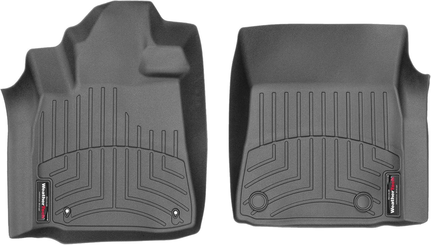 WeatherTech Custom Fit FloorLiners for Toyota Sequoia, Tundra, Sequoia - 1st Row (442771), Black