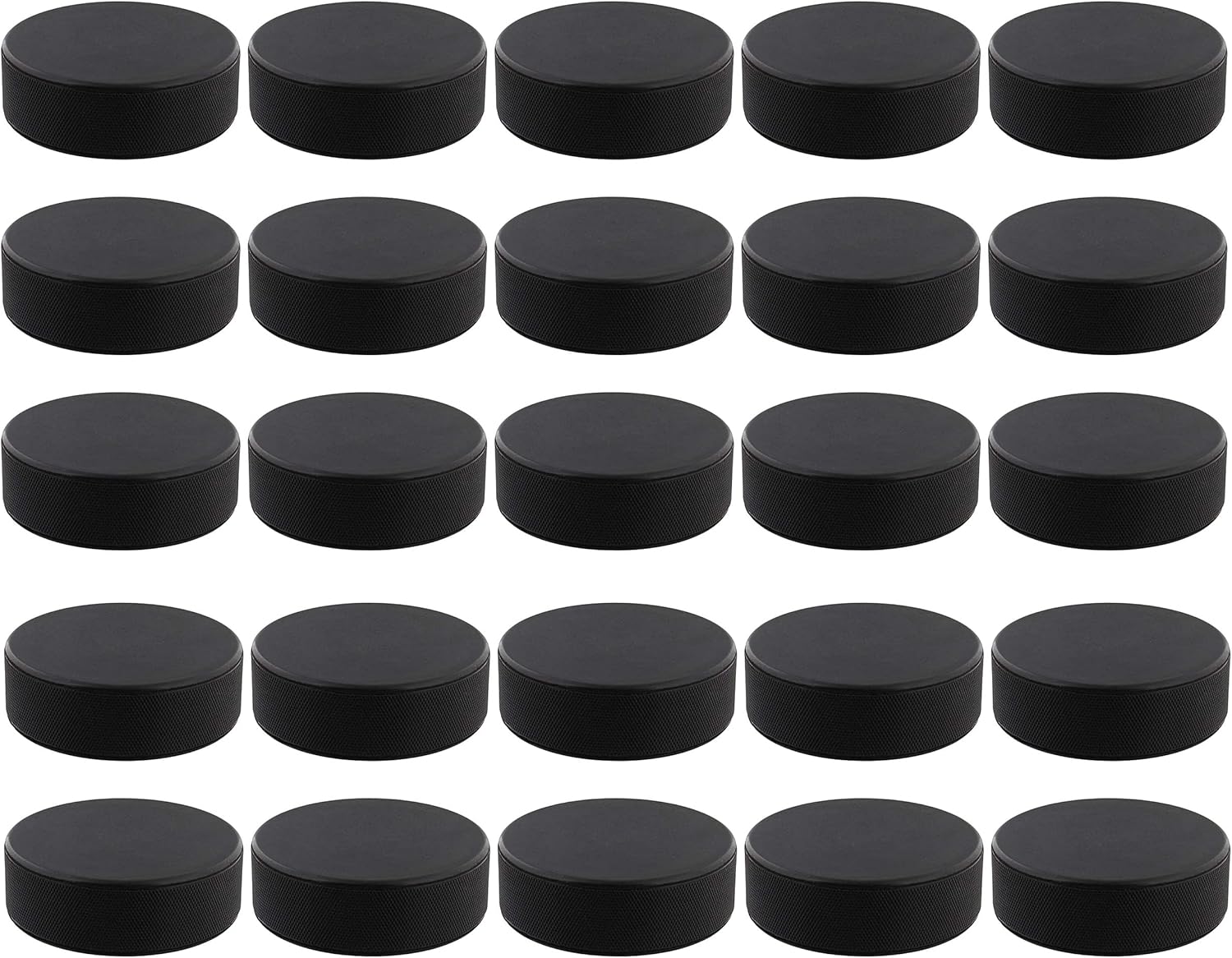 Swing Sports Hockey Pucks Bulk Set 25pk 3x1in Rubber 6oz