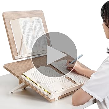 Amazon | 書見台 高さ調整可 竹木製品 インストール不要 勉強