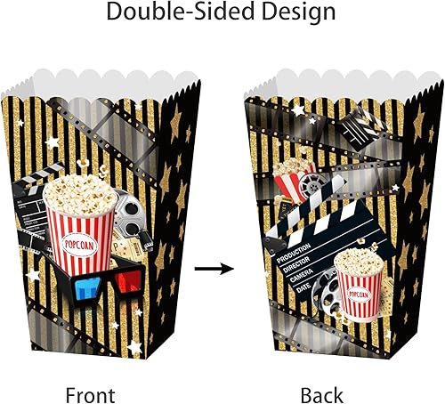 Miniatura 8 de Paquete de 24 cajas de golosinas de palomitas de maíz, bandeja de palomitas de maíz, bandeja de galletas, bolsas de dulces, cajas de golosinas de
